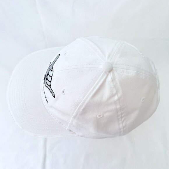 Hang Loose Hawaii Embroidered White Adjustable Strapback Baseball Cap Hat - Picture 6 of 8